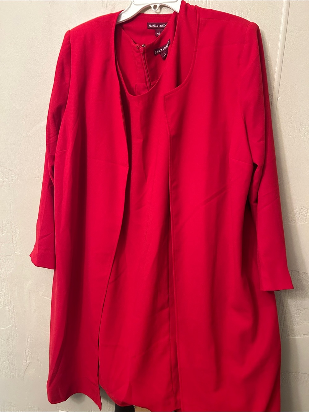 Jessica London Red Open-Front Tunic Jacket